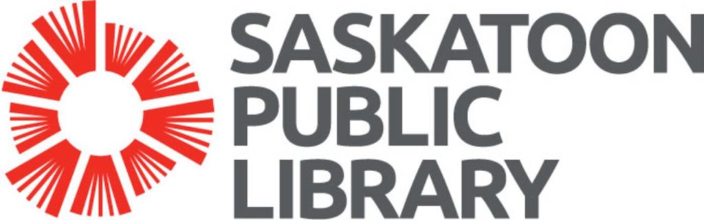 The logo of the Saskatoon Public Library.